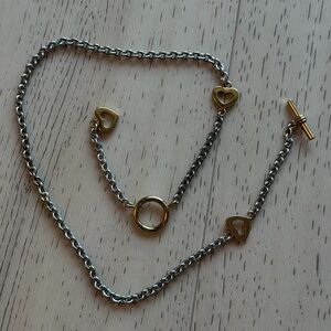 925 Sterling Silver and Gold Necklace